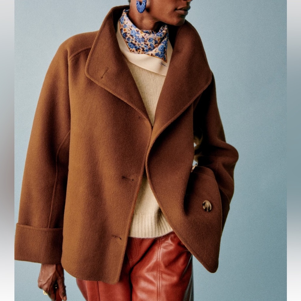 Sézane Mathias Coat in Caramel